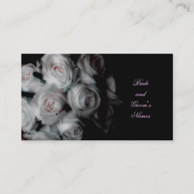 Wedding Pink Rose Address Cards (Front)