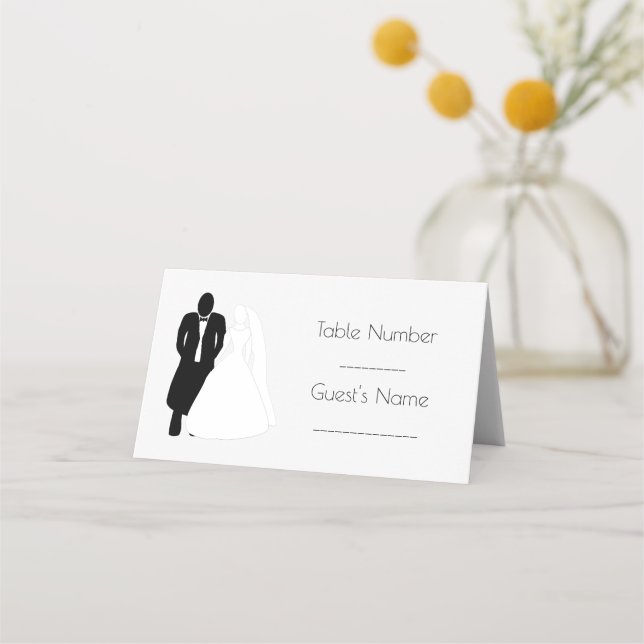 Wedding Place Card Bride Groom (Front)
