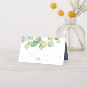 Wedding Place Card, Escort Card, Eucalyptus Card