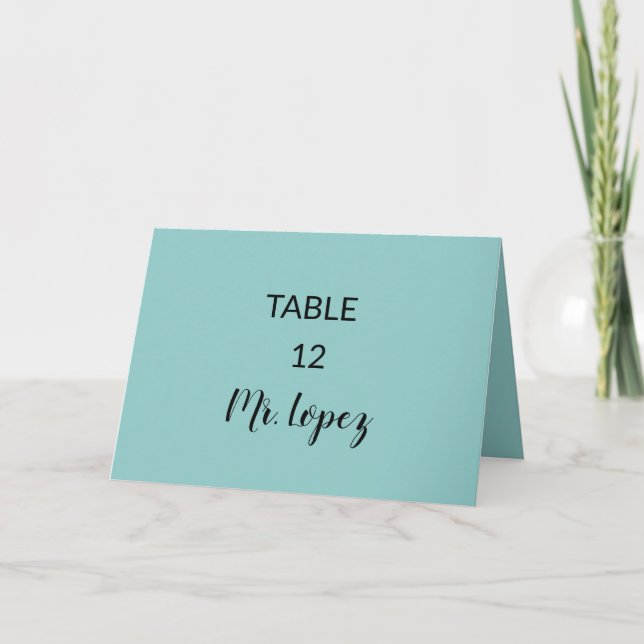 Wedding  Place Card Paper - Table Decorations (Front)