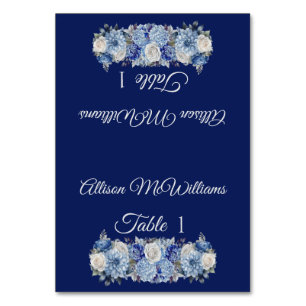 Wedding Place card-Watercolor Flowers- Table Number