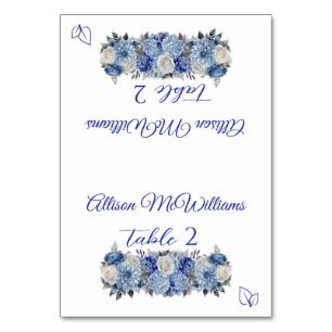 Wedding Place card-Watercolor Flowers-Vegetarian Table Number
