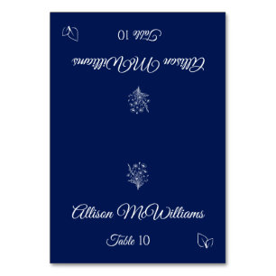 Wedding Place card-Wildflower Elegance-Vegetarian- Table Number