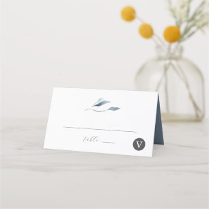 Wedding Place Cards Dusty Blue Botanicals