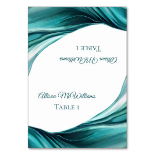 Wedding Place cards-Emerald Green- Table Number