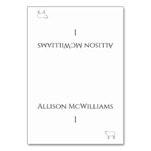 Wedding Place cards-Meat Icon-Black and White Table Number