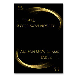 Wedding Place cards-Meat Icon-Golden Elegance- Table Number