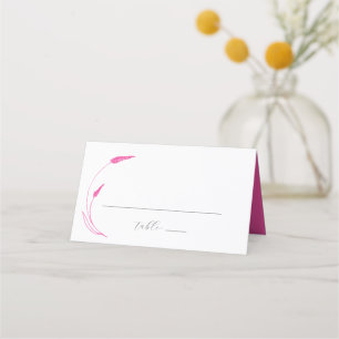 Wedding Place Cards Monogram Pink