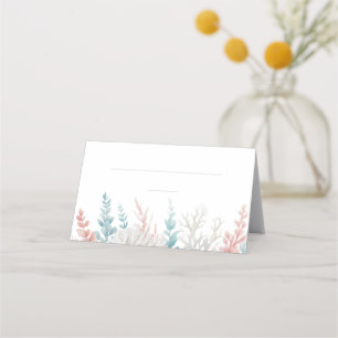 Wedding Place cards-Pastel Coral Reef Place Card