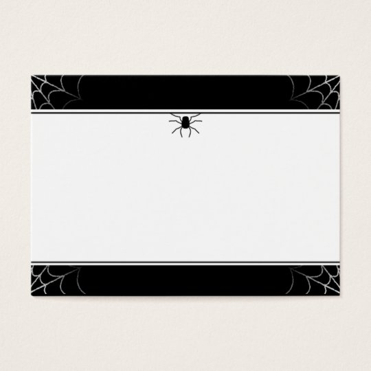 Wedding Place Cards Spider & Web BLANK