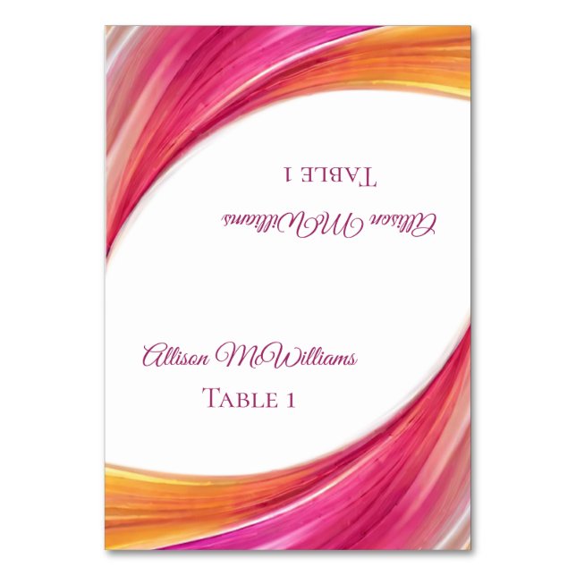 Wedding Place cards- Table Number (Front)