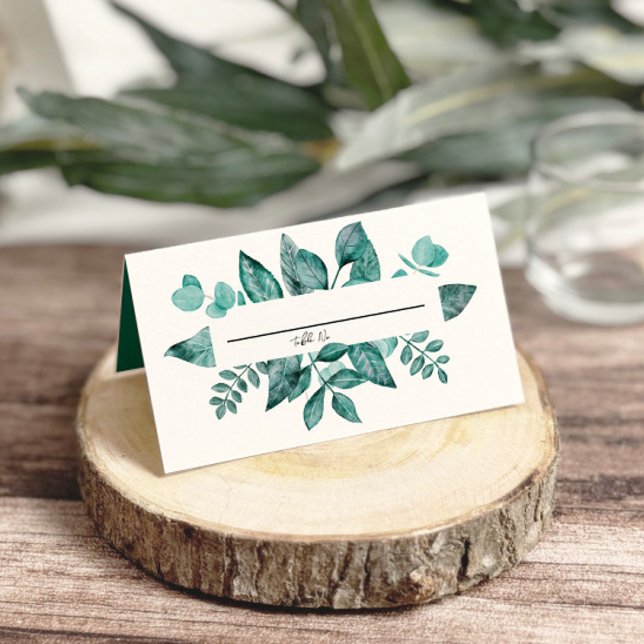 Wedding Place Cards Teal Greenery (Creator Uploaded)