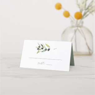 Wedding Place Cards Watercolor Olive Branch