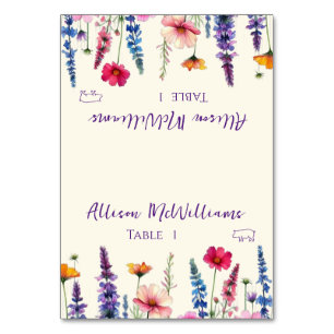Wedding Place Cards-Wildflower Symphony- Table Number