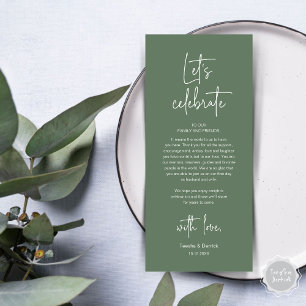 Wedding Place Setting Dinner Party Thank You Card