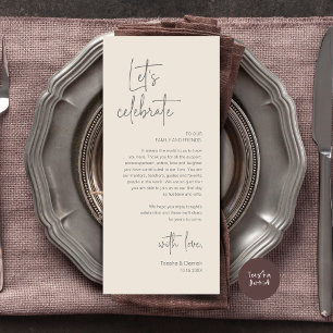 Wedding Place Setting Dinner Party Thank You Card