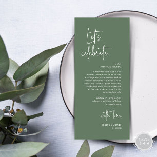 Wedding Place Setting Dinner Party Thank You Card
