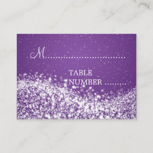 Wedding Placecards Sparkling Wave Purple