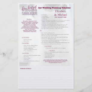 Wedding Planner 2yr Timeline Personalised Printabl