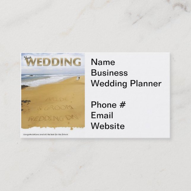 Wedding Planner Business Business Card (Front)