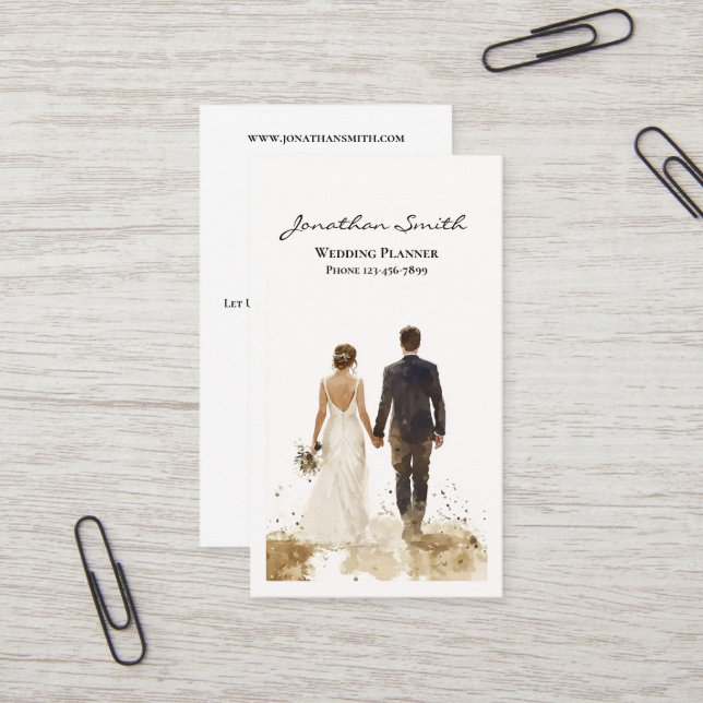 Wedding Planner Business Card (Front/Back In Situ)