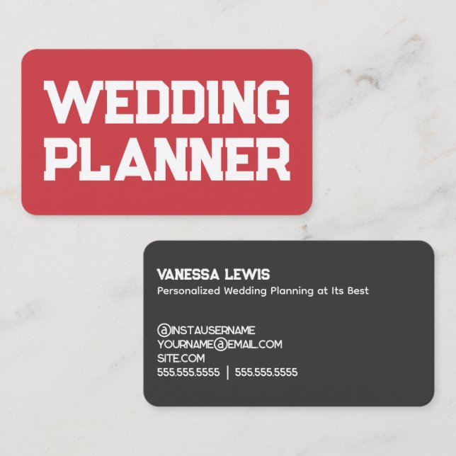 Wedding Planner Business Card (Front/Back)
