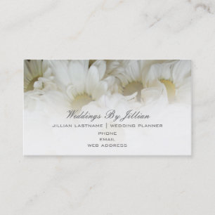 Wedding Planner Business Card - White Daisies