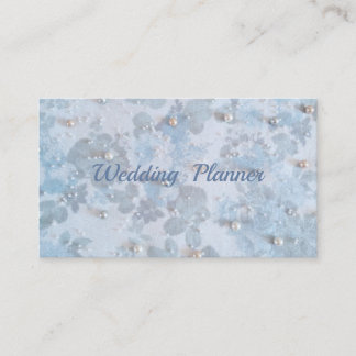 Wedding planner business card with pearls