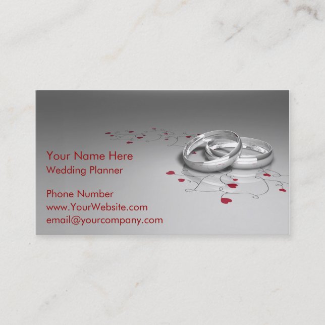 Wedding Planner business cards (Front)