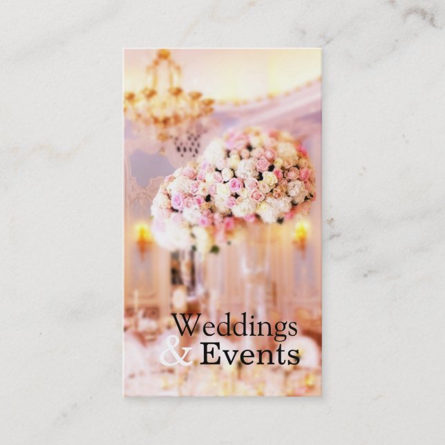 Wedding Planner. Catering. Wedding Supplies Business Card (Front)