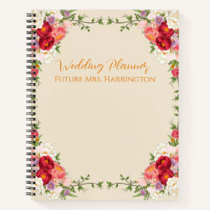 Wedding Planner Checklist Notebook with Name