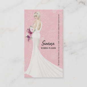 Wedding Planner choose background colour Business Card
