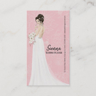 Wedding Planner choose background colour Business Card