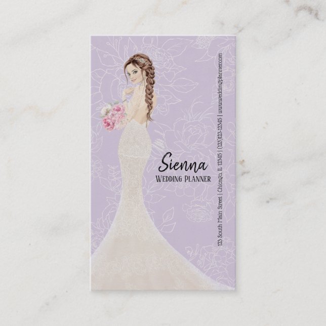 Wedding Planner choose background colour Business Card (Front)
