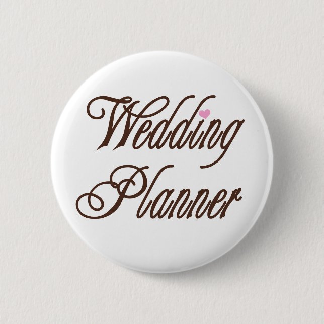 Wedding Planner Classy Browns 6 Cm Round Badge (Front)