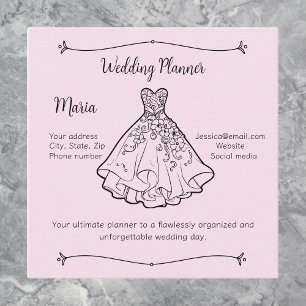 Wedding Planner Coordinator Square Business Card