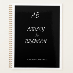 Wedding Planner Cover Black Personalised Noteboo
