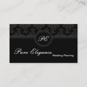 Wedding Planner Damask Filigree Business Card