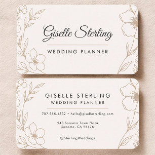 Wedding Planner Floral Business Card