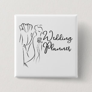 Wedding Planner For Hire 15 Cm Square Badge