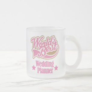 Wedding Planner Gift (Worlds Best) Frosted Glass Coffee Mug
