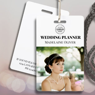 Wedding Planner  ID Photo Simple Logo Badge