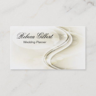 Wedding Planner Light Elegant Curves Business Card