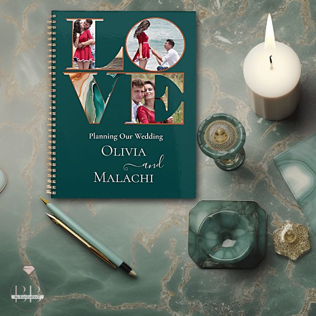 Wedding Planner Modern Abstract Agate Jade  (Creator Uploaded)