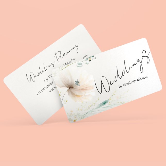 Wedding Planner Modern Boho Business Card (Creator Uploaded)