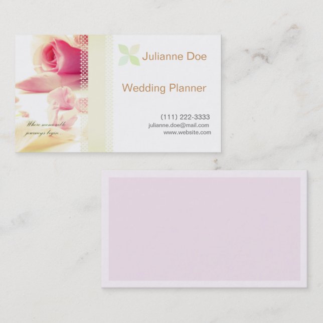 Wedding Planner Personal Card (Front/Back)