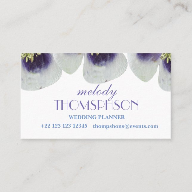 Wedding Planner, Pink Rose Elegant Business Cards (Front)