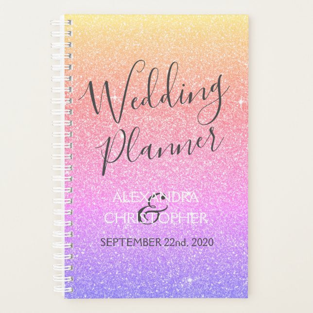 Wedding Planner Purple Pink Sparkle Glitter (Front)