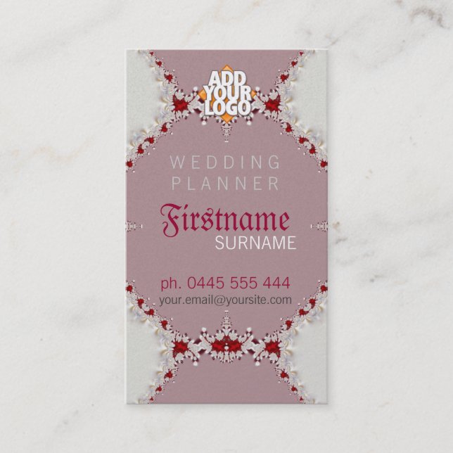 Wedding Planner Royal Business Card (Front)