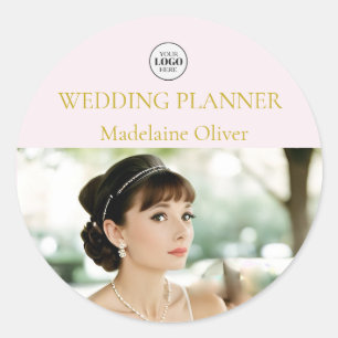 Wedding Planner Spa Photo Pink Classic Round Sticker